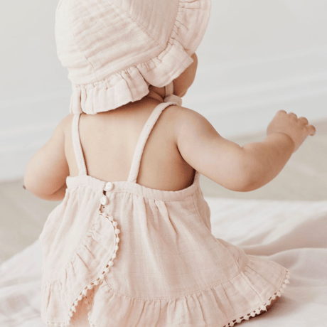 J A M I E   K A Y - Organic Cotton Muslin Phillipa Hat | Dusky Rose