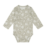 J A M I E   K A Y - Organic Cotton Long Sleeve Bodysuit |  Pansy Floral Mist