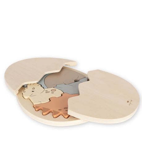KONGESSLOEJD - Dinosaur Egg Wood Puzzle  | Multi
