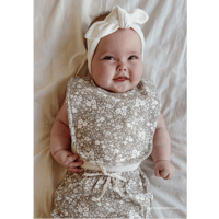 J A M I E   K A Y - Organic Cotton Bib | Pansy Floral Mist