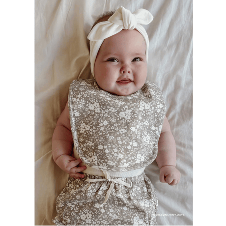 J A M I E   K A Y - Organic Cotton Bib | Pansy Floral Mist