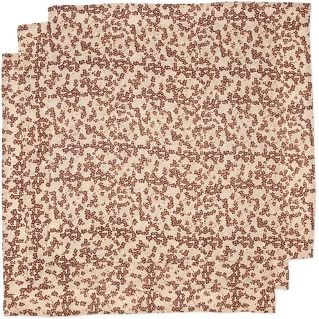 KONGESSLOEJD - 3 pack Muslin Cloth | Winter Leaves Dark Red