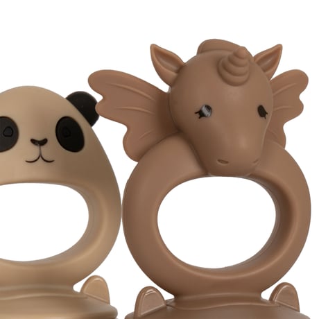 KONGESSLOEJD - Silicone Fruit Feeding Pacifier Unicorn and Panda   | Shell /Blush