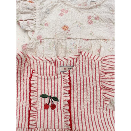 KONGESSLOEJD -  ELLIE FRILL ROMPER  | Amour Stripe