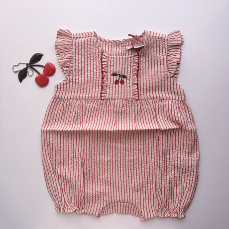 KONGESSLOEJD -  ELLIE FRILL ROMPER  | Amour Stripe