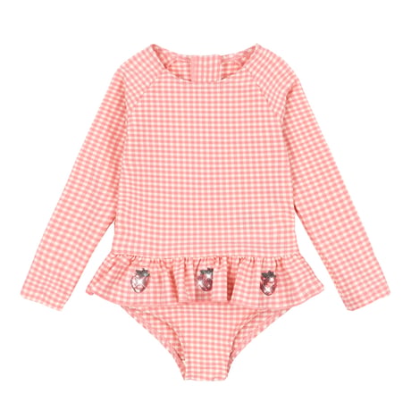 KONGESSLOEJD - ETTA LONG SLEEVE SWIMSUIT |  Geranium Pink