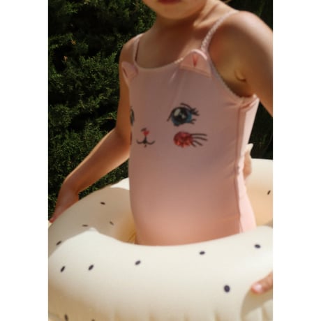 KONGESSLOEJD -SWIM RING AND BEACH BALL SET  |  Navy Dot