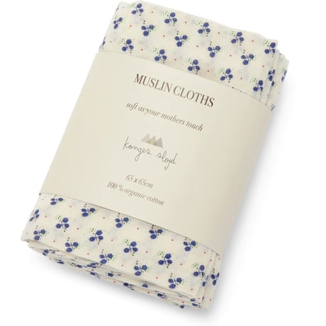 KONGESSLOEJD - 3 pack Muslin Cloth | Blue Bell