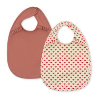 KONGESSLOEJD - 2pack Dinner Bib With Frill  | Coeur Rouge