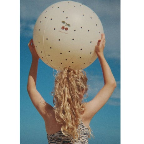 KONGESSLOEJD -SWIM RING AND BEACH BALL SET  |  Navy Dot
