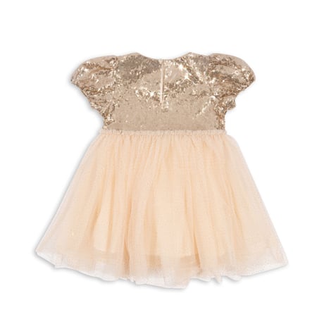 KONGESSLOEJD - STARLA PUFF SLEEVE DRESS | GOLD BLUSH