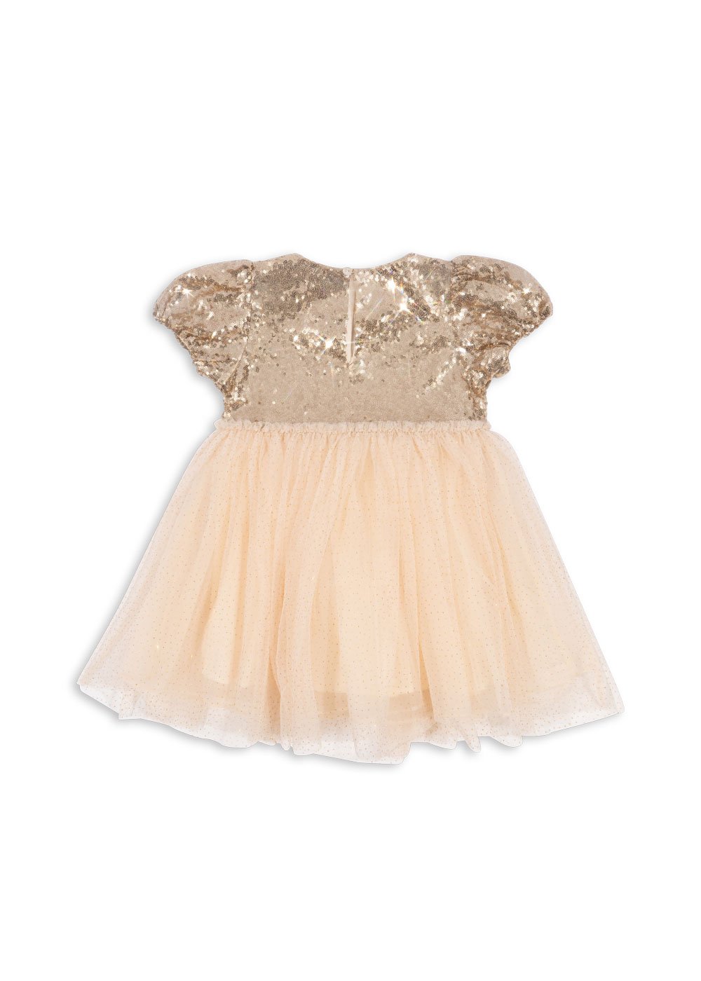 konges sloejd スパンコール　ドレス KONGESSLOEJD - STARLA PUFF SLEEVE DRESS | GOLD