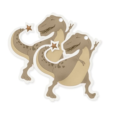 KONGESSLOEJD - 12 pack gift tags | Dino