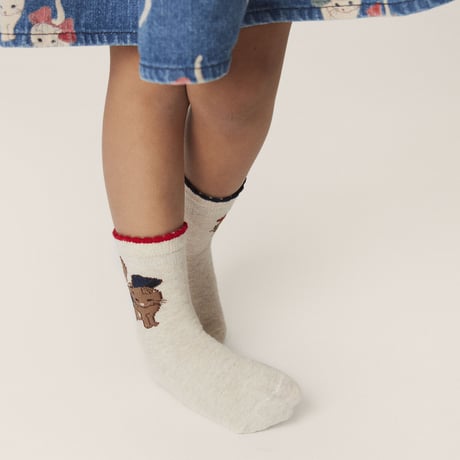 KONGESSLOEJD - 2pack Lapis Socks  |  Cat・Flower