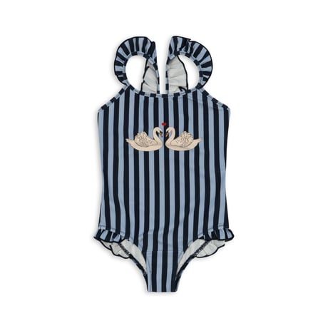 KONGESSLOEJD - Dea Frill Swimsuit |  Navy Stripe