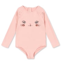 KONGESSLOEJD - KITTY LONG SLEEVE SWIMSUIT |  Powder Pink