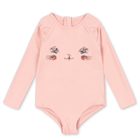 KONGESSLOEJD - KITTY LONG SLEEVE SWIMSUIT |  Powder Pink