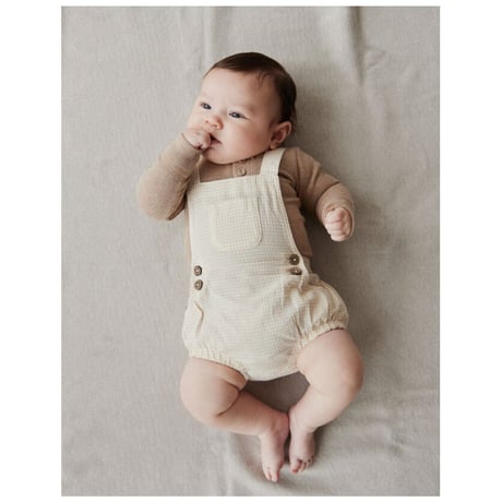 J A M I E   K A Y - Organic Cotton Robinhe Romper | Sesame Gingham