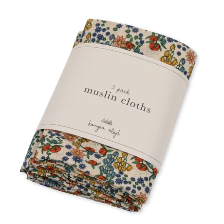 KONGESSLOEJD - 3 pack Muslin Cloth Gots |  Bibi Fleur