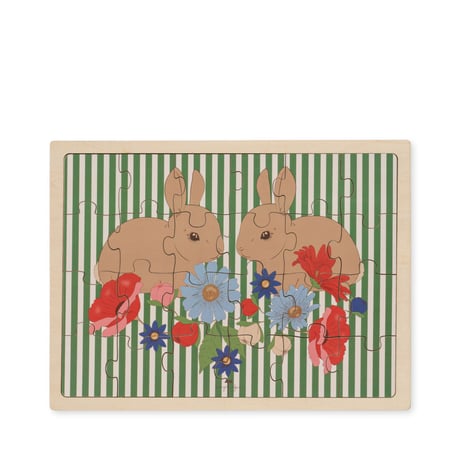 KONGESSLOEJD - 24 pcs Wooden Bunny puzzle  | Bunny Tokki