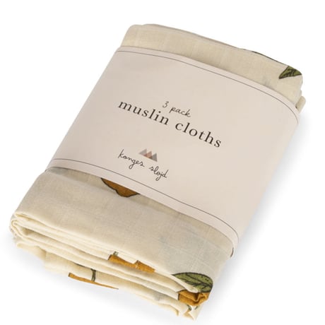 KONGESSLOEJD - 3 PACK MUSLIN CLOTH GOTS | MON GRAND CITRON