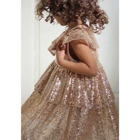 KONGESSLOEJD - Starla Sequin Dress |  Gold Blush