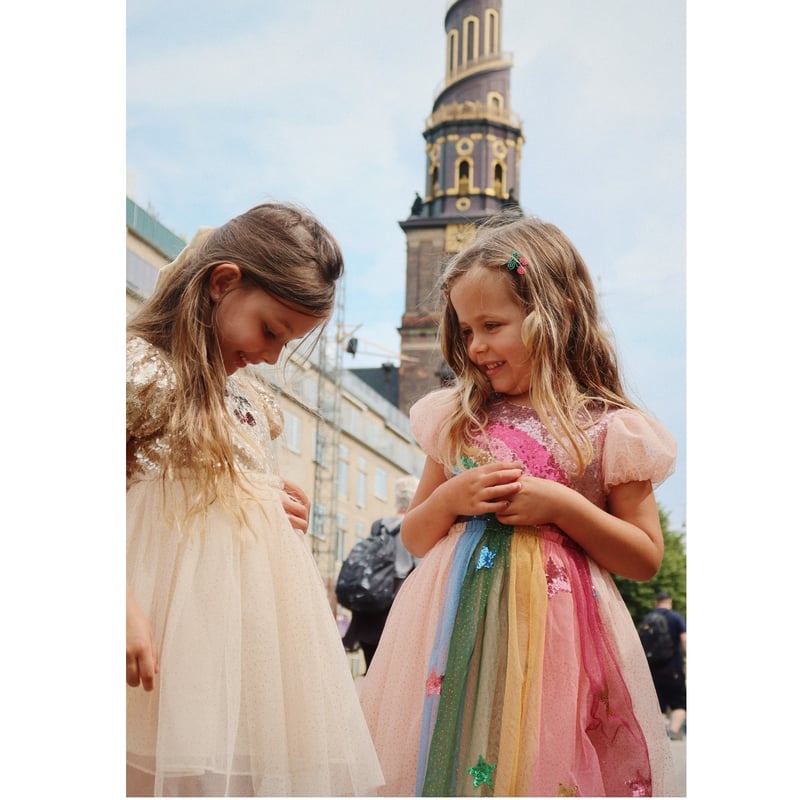 KONGESSLOEJD - STARLA PUFF SLEEVE DRESS | GOLD
