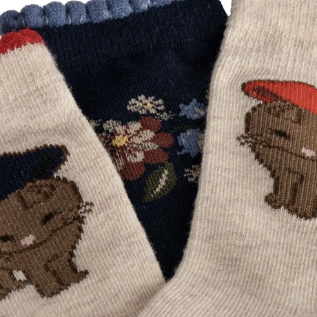 KONGESSLOEJD - 2pack Lapis Socks  |  Cat・Flower