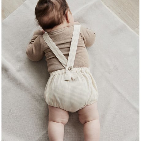 J A M I E   K A Y - Organic Cotton Robinhe Romper | Sesame Gingham