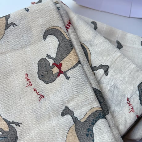 KONGESSLOEJD - 3 pack Muslin Cloth Gots |  Dansosaurus