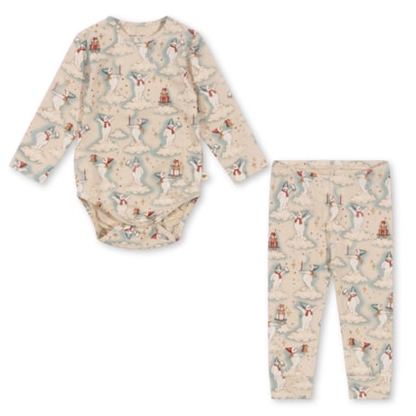 KONGESSLOEJD - BASIC BODY/PANTS SET GOTS |  LET IT SNOW