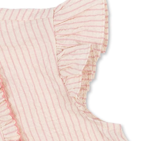 KONGESSLOEJD - ELLIE FRILL TOP GOTS   |  Peony Stripe