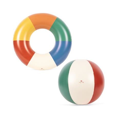 KONGESSLOEJD -SWIM RING AND BEACH BALL SET  |  Multi