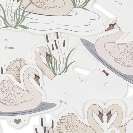KONGESSLOEJD - 12 pack gift tags | Swan