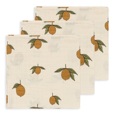 KONGESSLOEJD - 3 PACK MUSLIN CLOTH GOTS | MON GRAND CITRON