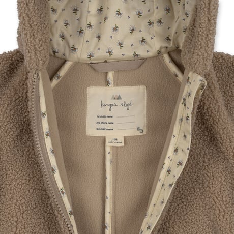 KONGESSLOEJD - Grizz Teddy Onesie |  Oxford Tan