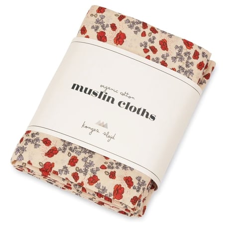 KONGESSLOEJD - 3 pack Muslin Cloth | Poppy