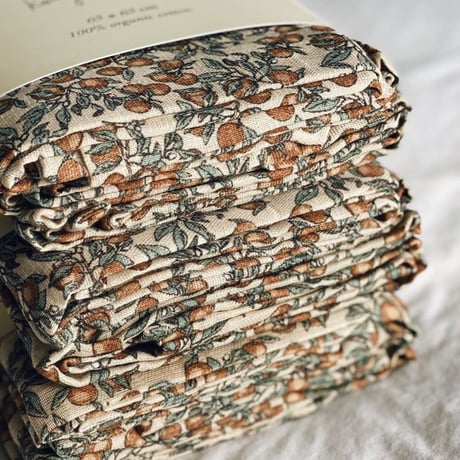 KONGESSLOEJD - 3 pack Muslin Cloth | Orange Beige