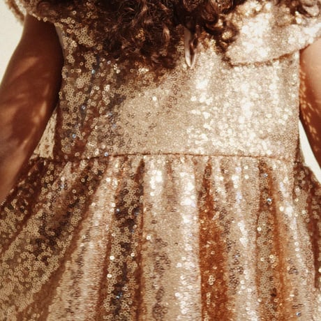 KONGESSLOEJD - Starla Sequin Dress |  Gold Blush