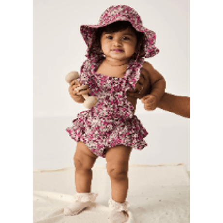 J A M I E   K A Y - Organic Cotton Madeline Playsuit | Garden Print