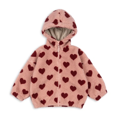 KONGESSLOEJD - JODY TEDDY HOODIE JACKET GRS  |  Coeur Mellow