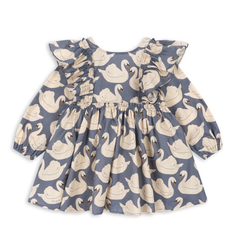 KONGESSLOEJD - EVIA LS BOW DRESS GOTS  |  Swan