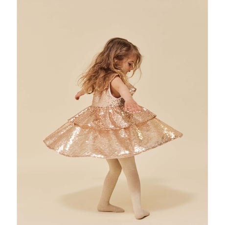 KONGESSLOEJD - Starla Sequin Dress |  Gold Blush