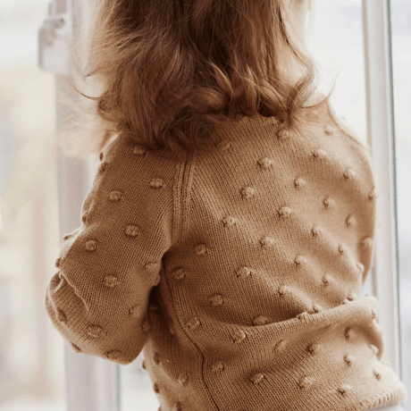 J A M I E   K A Y - Dotty Knit Jumper | Caramel Cream