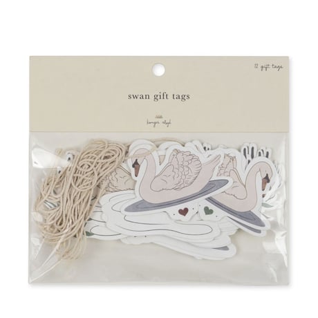 KONGESSLOEJD - 12 pack gift tags | Swan