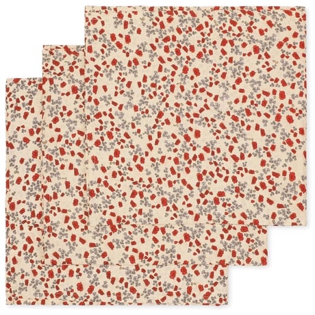 KONGESSLOEJD - 3 pack Muslin Cloth | Poppy