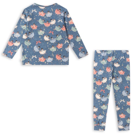 KONGESSLOEJD - BASIC BLOUSE/PANTS SET GOTS  | SNOW BOW BALLERINA