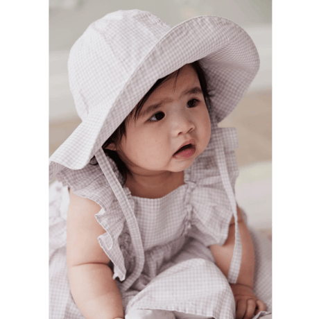 J A M I E   K A Y - Organic Cotton Noelle Hat | Gingham Lilac