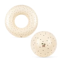 KONGESSLOEJD -SWIM RING AND BEACH BALL SET  |  Navy Dot