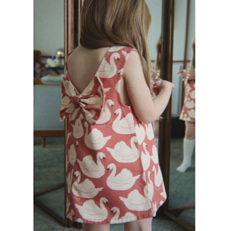 KONGESSLOEJD - MAGOT BOW DRESS GOTS  |  Swan  Rose